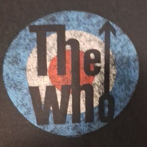 Source Unknown Black Tee with Blue and Red Graphic